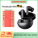 HAYLOU Flowbuds N55 Wireless Earbuds 54dB Adaptive ANC Bluetooth 6.0 LDAC Hi-Res Audio