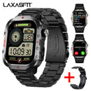 LAXASFIT Men’s Smart Fitness Watch 1.71” Screen LED Flashlight Bluetooth Calling