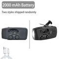 2000mAh Emergency Solar Radio with LED Light USB Rechargeable Portable FM/AM