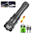 100000LM Super Bright Rechargeable LED Torch Long Range Tactical Flashlight Waterproof