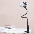 FlexiView Gooseneck Phone Holder with Long Arm Clamp for Bedside & Desk Use