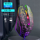 LumiGlide RGB Wireless Ergonomic Gaming Mouse – Silent Click 1600 DPI for PC, Mac & Laptops
