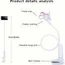 FlexiView Gooseneck Phone Holder with Long Arm Clamp for Bedside & Desk Use