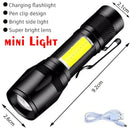 100000LM Super Bright Rechargeable LED Torch Long Range Tactical Flashlight Waterproof
