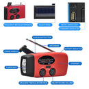 2000mAh Emergency Solar Radio with LED Light USB Rechargeable Portable FM/AM