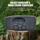 2000mAh Emergency Solar Radio with LED Light USB Rechargeable Portable FM/AM