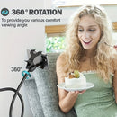 FlexiView Gooseneck Phone Holder with Long Arm Clamp for Bedside & Desk Use